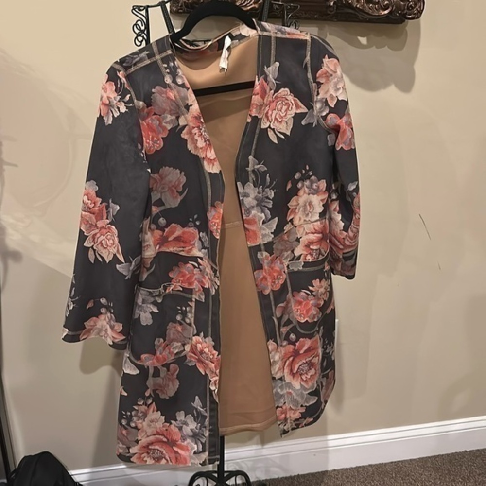 Solitare Cardigan long sleeve kimono tunic jacket top size S oversized shrug